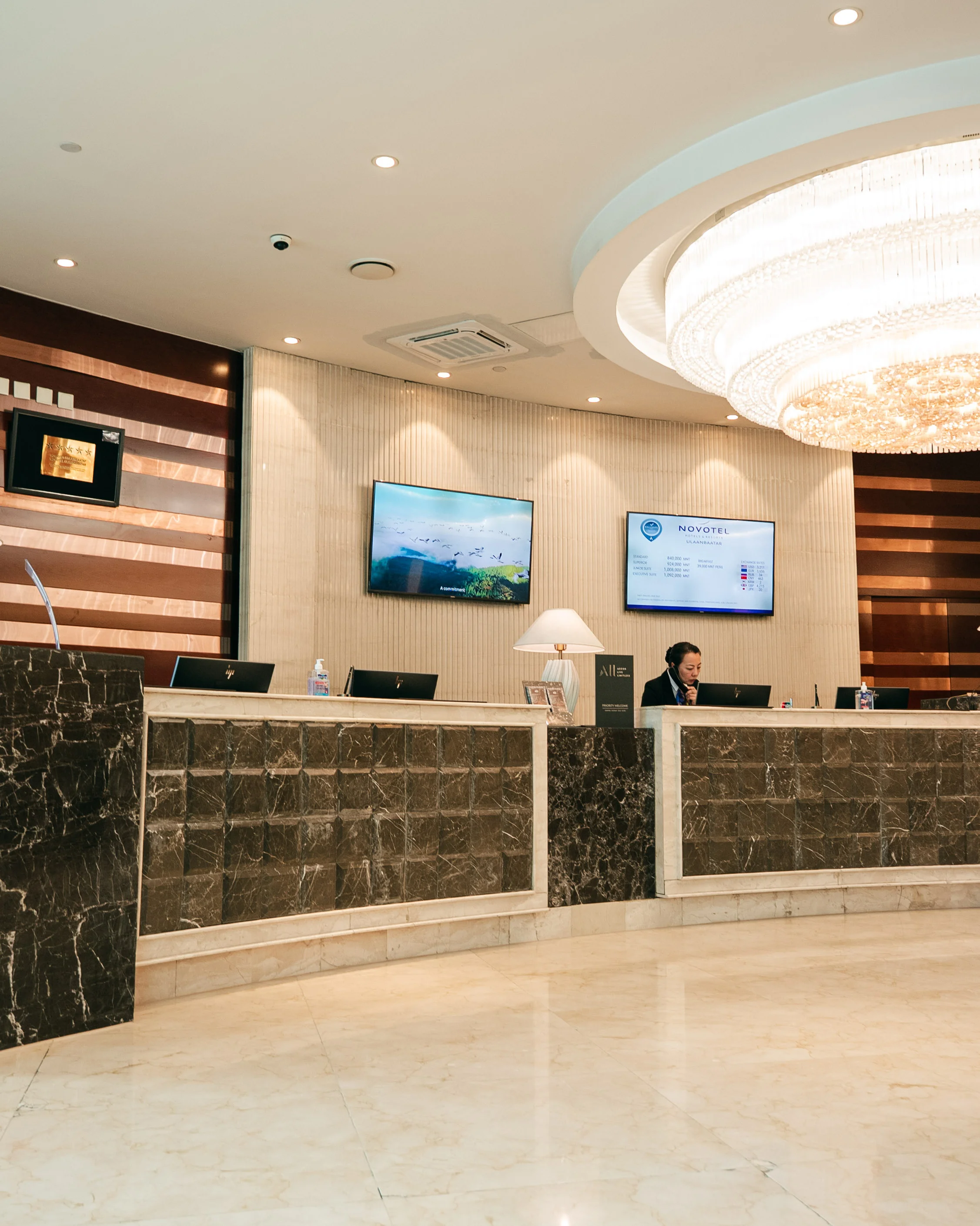 Front desk, outlets, and concierge services